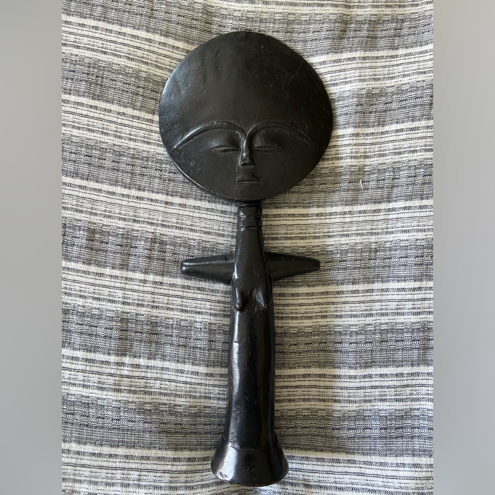 Ashanti Carved Wooden Fertility Doll Female Sculpture Art 13”